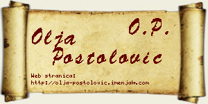 Olja Postolović vizit kartica